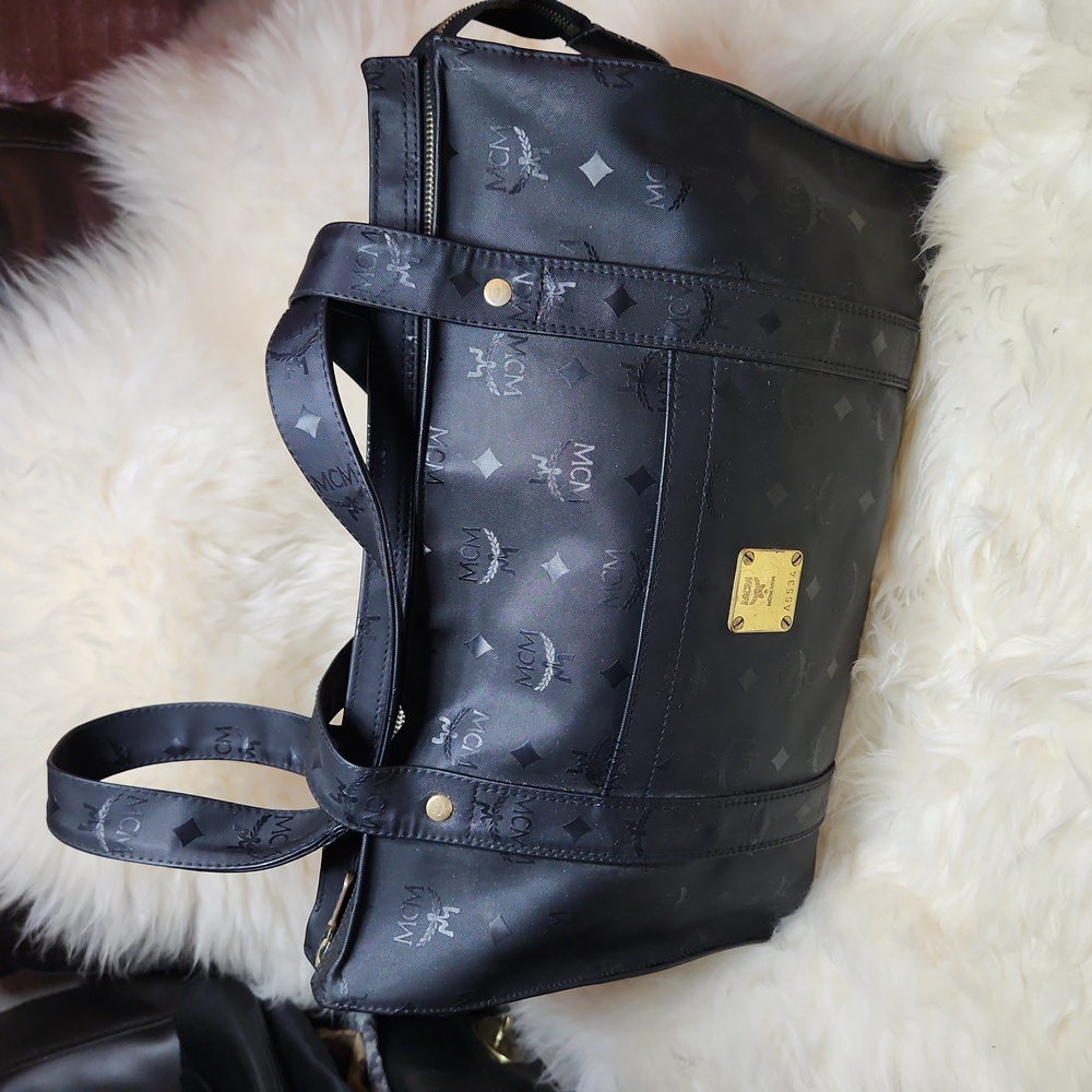 MCM Black Monogram Handbag/Shoulderbag